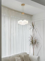 Floral Petal Pendant Light – Modern Gold Designer Hanging Lamp for Dining Room & Bedroom
