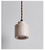 Elemental Travertine Mini Pendant Light in Natural Stone