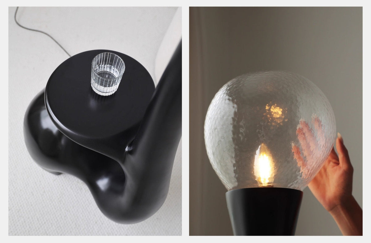 Elero Sculptural Floor Lamp – Modern Art Deco Lighting for Living Spaces