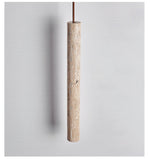 Elian Pendant Light in Yellow Travertine | Modern Minimalist Hanging Lamp