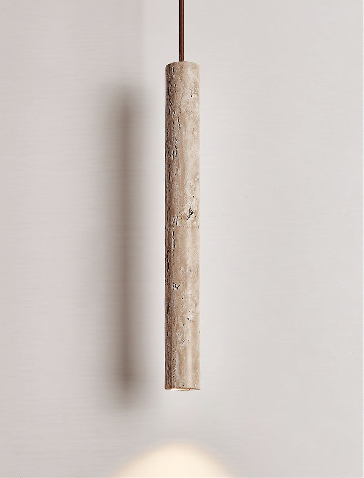 Elian Pendant Light in Yellow Travertine | Modern Minimalist Hanging Lamp