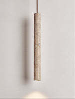 Elian Pendant Light in Yellow Travertine | Modern Minimalist Hanging Lamp