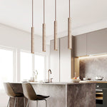 Elian Pendant Light in Yellow Travertine | Modern Minimalist Hanging Lamp