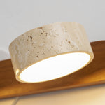 Travertine Duo Wall Sconce — Natural Stone LED Wall Light