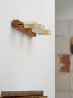 Travertine Duo Wall Sconce — Natural Stone LED Wall Light
