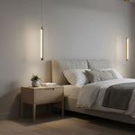 Elksdut Modern Walnut Wood LED Pendant Light for Kitchen Island and Dining Room