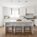Elksdut Modern Walnut Wood LED Pendant Light for Kitchen Island and Dining Room