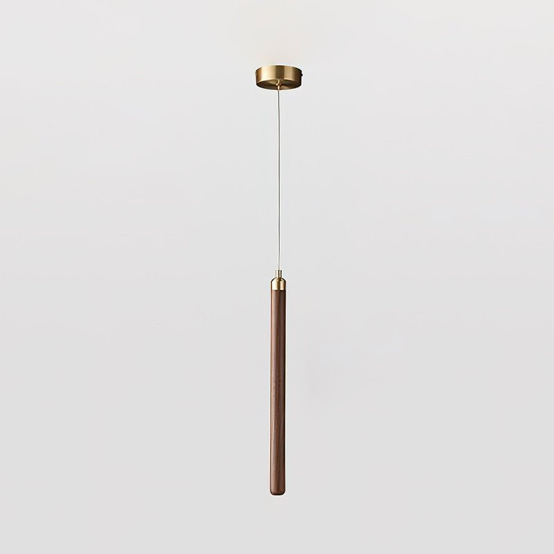 Elksdut Modern Walnut Wood LED Pendant Light for Kitchen Island and Dining Room