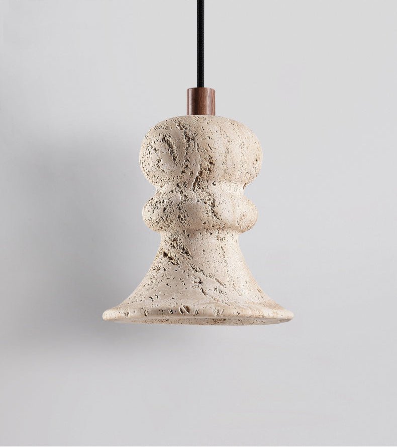 Ellian Travertine Pendant Light – Sculptural Modern Hanging Lamp for Dining & Kitchen