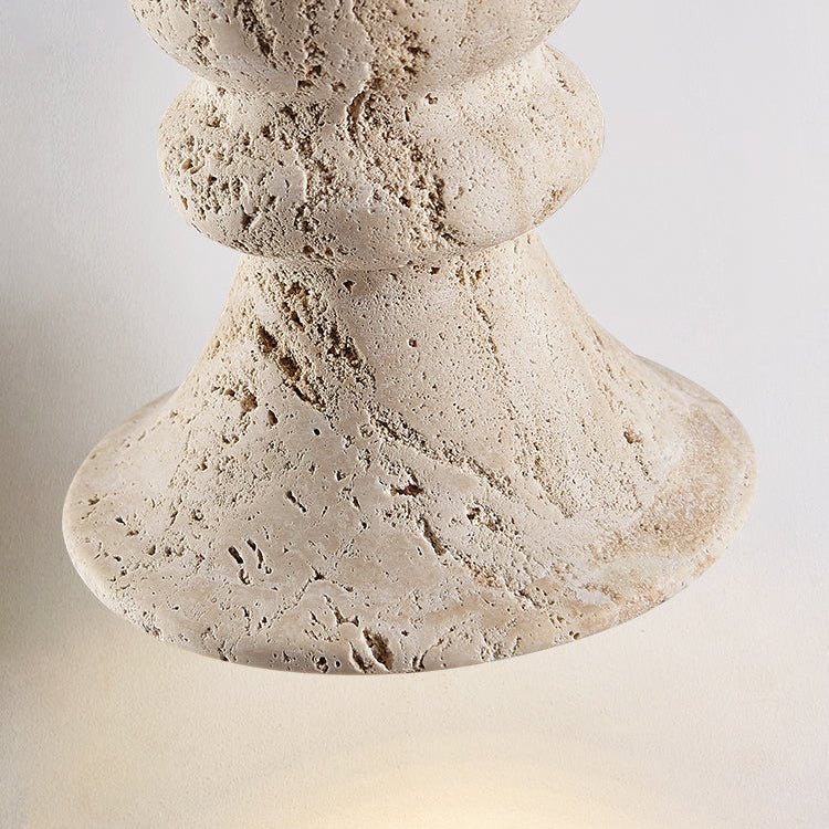 Ellian Travertine Pendant Light – Sculptural Modern Hanging Lamp for Dining & Kitchen