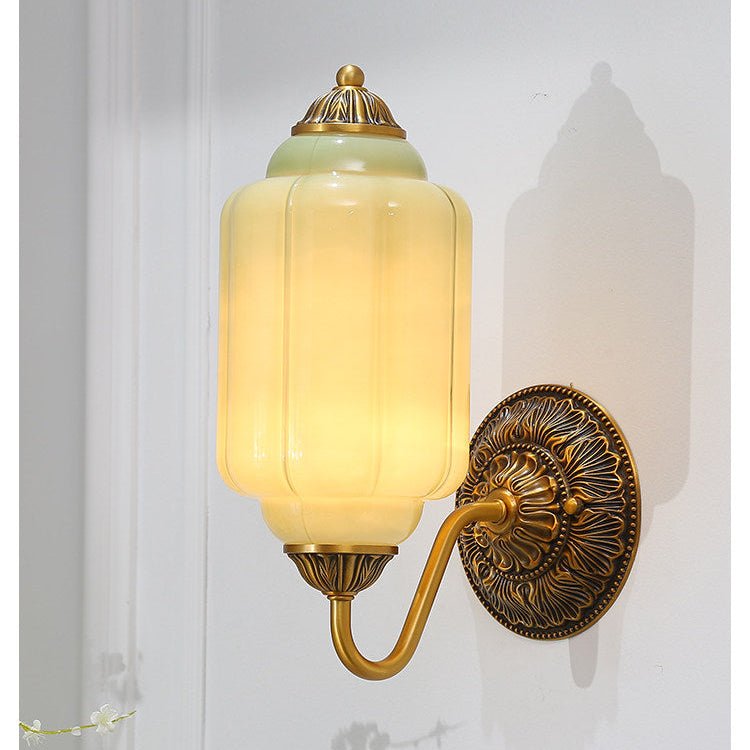 Elliot Glass Wall Sconce in Brass for Modern Interiors