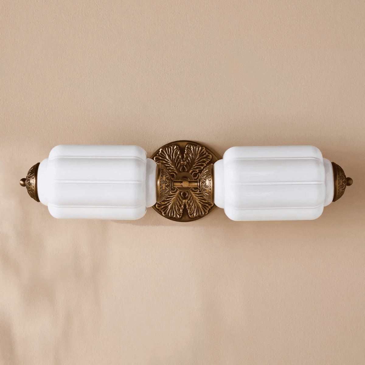 Elliot Brass and Glass Wall Sconce for Modern Interiors