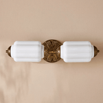 Elliot Brass and Glass Wall Sconce for Modern Interiors