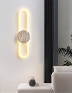 Eloen Travertine LED Wall Sconce – Modern Minimalist Stone Light
