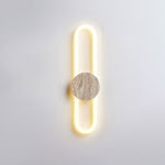 Eloen Travertine LED Wall Sconce – Modern Minimalist Stone Light