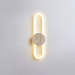 Eloen Travertine LED Wall Sconce – Modern Minimalist Stone Light