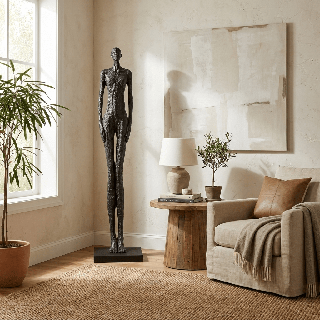 Elongated Form Sculpture Floor Lamp – Modern Abstract Art Lighting