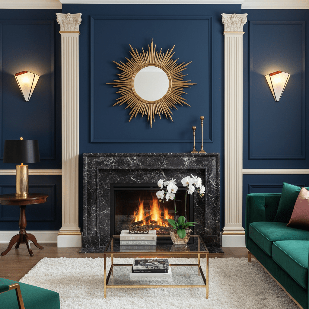 Elowen Deco Wall Sconce – Art Deco Opal Glass & Metal Lighting