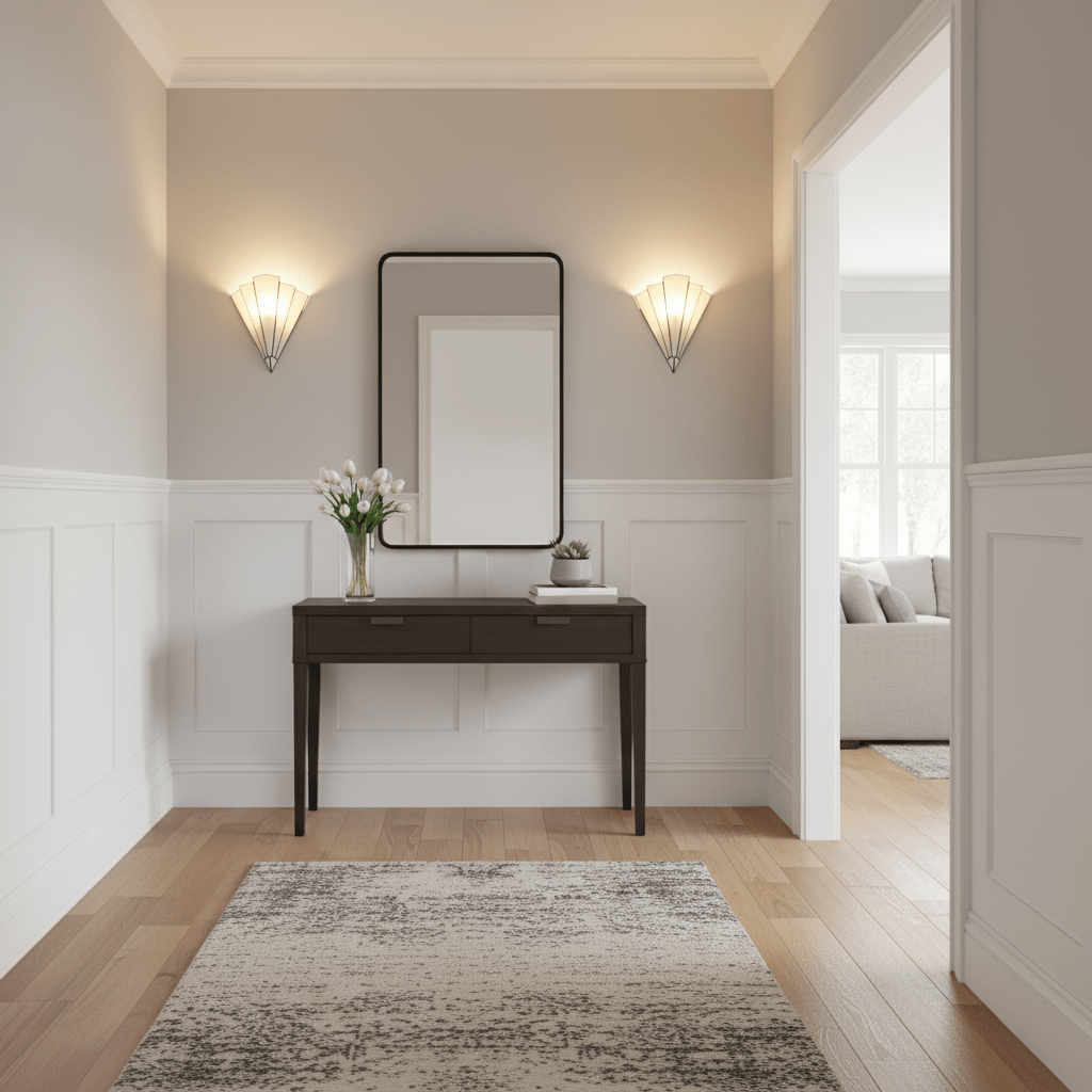 Elowen Deco Wall Sconce – Art Deco Opal Glass & Metal Lighting