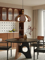 Elowen Handwoven Raffia Pendant Light with Brass Accents
