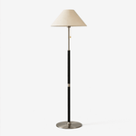 Elowen Classic Floor Lamp – Modern Wood & Fabric Standing Light for Living Room