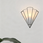 Elowen Deco Wall Sconce – Art Deco Opal Glass & Metal Lighting