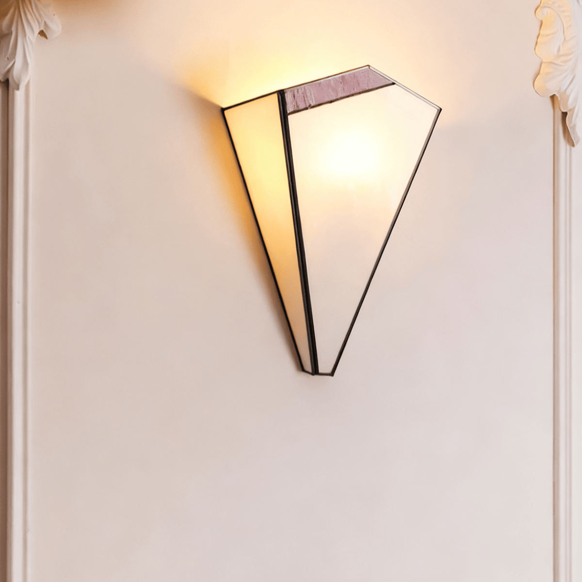 Elowen Deco Wall Sconce – Art Deco Opal Glass & Metal Lighting