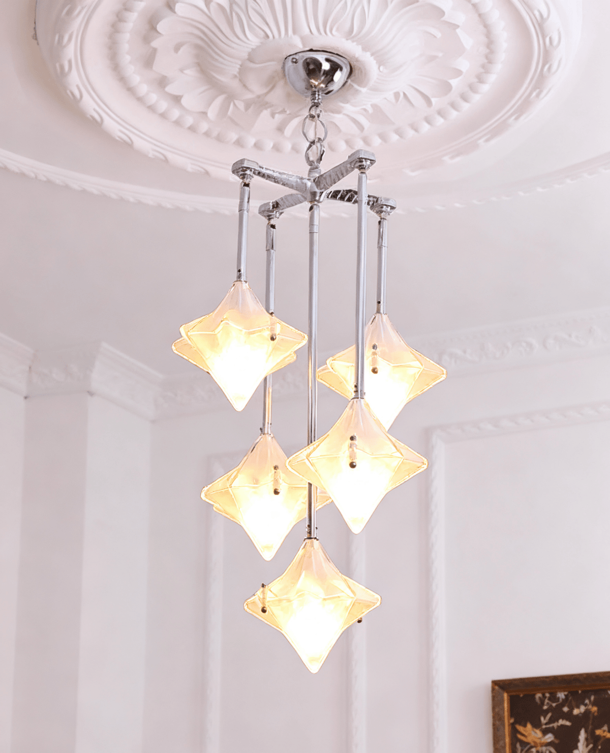 Elowen Prism Star Chandelier – Modern Glass Pendant Light for Dining & Living Rooms