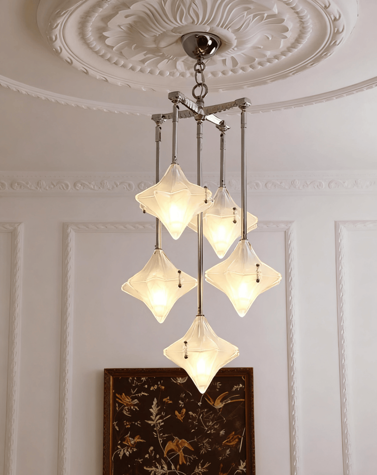 Elowen Prism Star Chandelier – Modern Glass Pendant Light for Dining & Living Rooms