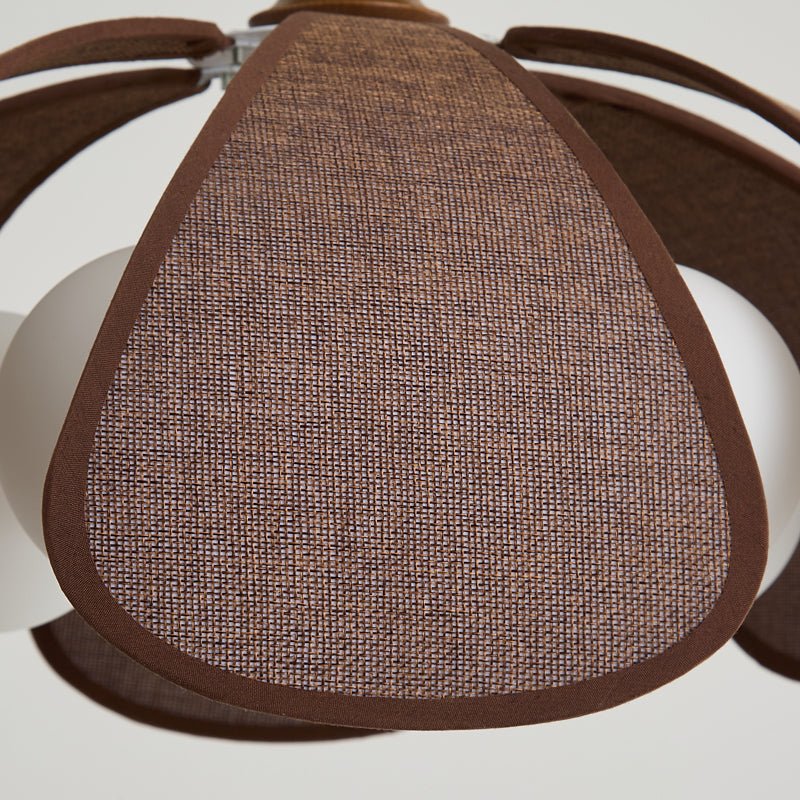 Elowen Handwoven Raffia Pendant Light with Brass Accents