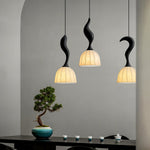 Elowen Twisted Wood Pendant Light – Sculptural Designer Ceiling Lamp