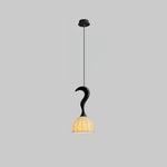 Elowen Twisted Wood Pendant Light – Sculptural Designer Ceiling Lamp