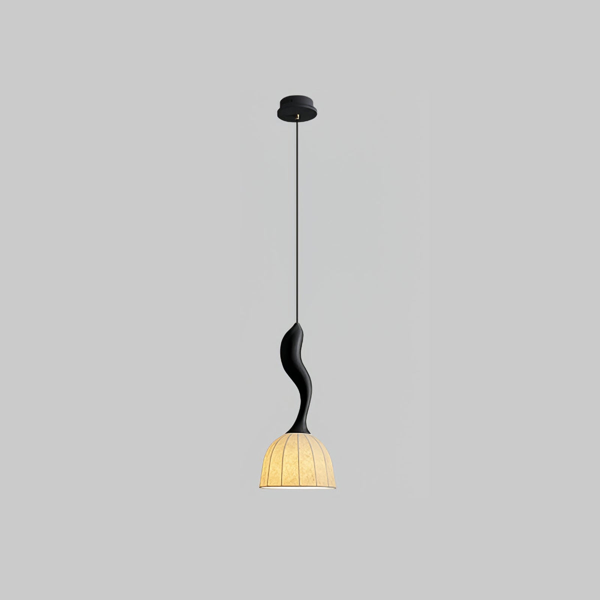 Elowen Twisted Wood Pendant Light – Sculptural Designer Ceiling Lamp