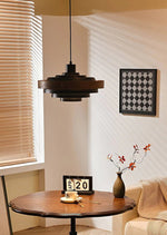 Elric Layered Metal & Wood Pendant Light for Modern Interiors