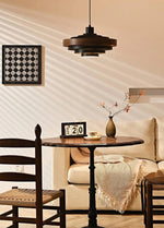 Elric Layered Metal & Wood Pendant Light for Modern Interiors