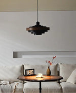 Elric Layered Metal & Wood Pendant Light for Modern Interiors