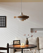 Elric Layered Metal & Wood Pendant Light for Modern Interiors