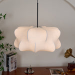 Elysia Silk Cocoon Pendant Light – Modern White Designer Hanging Lamp