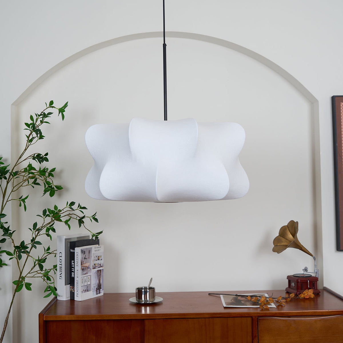 Elysia Pendant Swag Light – Modern Silk Cocoon Pendant for Dining & Living Rooms