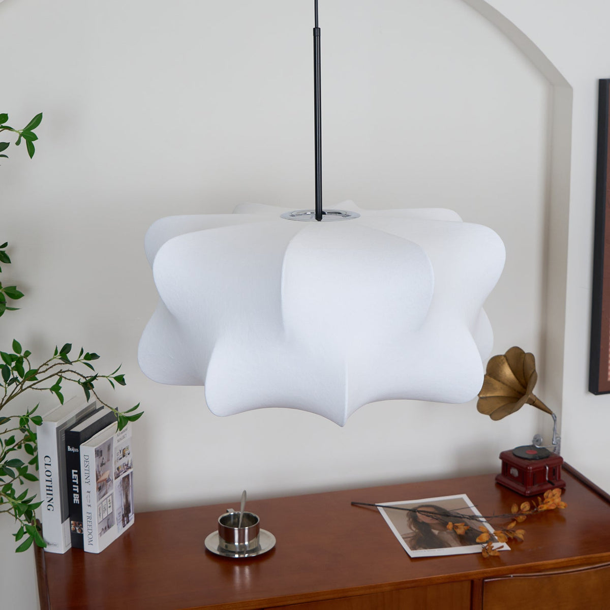 Elysia Pendant Swag Light – Modern Silk Cocoon Pendant for Dining & Living Rooms