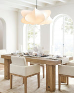 Elysia Silk Cocoon Pendant Light – Modern White Designer Hanging Lamp
