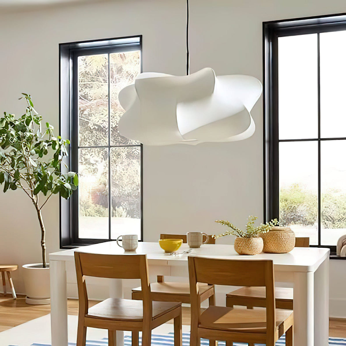Elysia Pendant Swag Light – Modern Silk Cocoon Pendant for Dining & Living Rooms