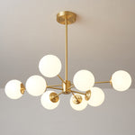 Elysium Brass and Glass Chandelier for Dining Room and Living Room