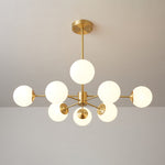 Elysium Brass and Glass Chandelier for Dining Room and Living Room