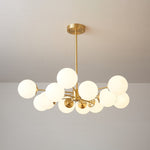 Elysium Brass and Glass Chandelier for Dining Room and Living Room