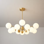 Elysium Brass and Glass Chandelier for Dining Room and Living Room