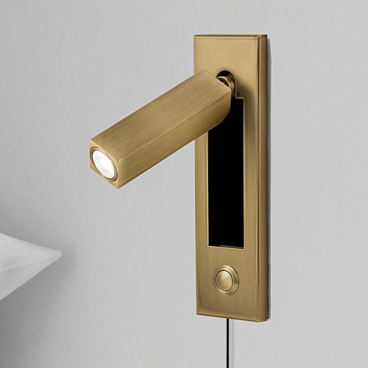 Embedded Bedside Plug In Sconce
