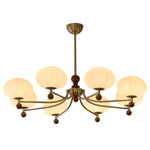 Emberlyn Bloom Chandelier – Modern Brass & Glass Pendant Light for Dining Room