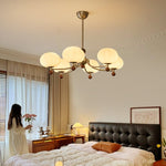 Emberlyn Bloom Chandelier – Modern Brass & Glass Pendant Light for Dining Room