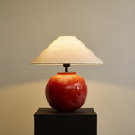 Emberveil Ceramic Table Lamp with Fabric Shade for Bedroom and Living Room